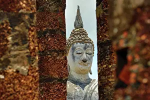 Buddha: 80191504 Buddha statue at Wat Sa Si temple, Sukhotai