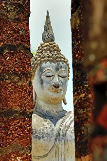 Buddha: 80191505 Buddha statue at Wat Sa Si temple, Sukhotai