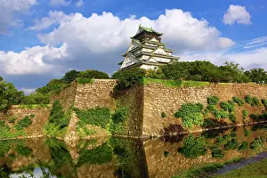 Ramparts: 80191512 Osaka Castle and ramparts, Osaka, Japan
