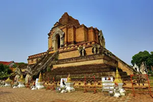 Chiang: 80191525 Chedi at Wat Chedi Luang Temple in Chiang