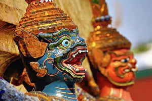 Mask: 80191526 Yaksha Demon Statue at Wat Phra Kaew Temple