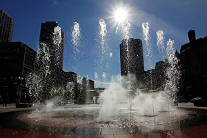 Rings: 80191545 Jets of water at Rings Fountain in the