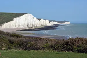 Chalk: 80195240 Seven Sisters Chalk Cliffs South Downs