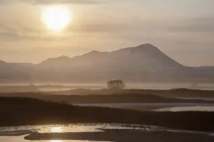 Myvatn: 80195533 Lake Myvatn - early morning mist - Iceland