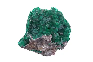 Copper: 80195641 Dioptase, copper cyclosilicate mineral