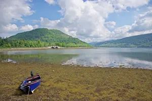 Arched: 80196866 Loch Fyne - arched bridge and boat Inveraray