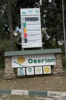 Naivasha: 80198169 Oserian Signboard - with Lake Naivasha