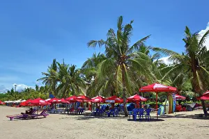 Deckchairs: 80199155 Beach umbrellas and deckchairs Legian Beach