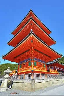 Roofs: 80199178 Three storey orange pagoda Kiyomizu-dera