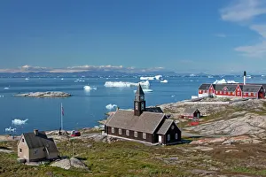 Ilulissat: 80200053 Church Ilulissat, Disco Bay, Greenland