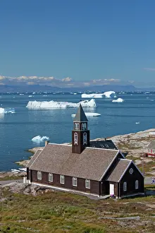 Ilulissat: 80200054 Church Ilulissat, Disco Bay, Greenland