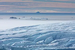 Ilulissat: 80200155 Icebergs - in fog Ilulissat Icefjord, Greenland