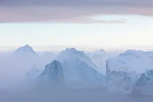 Ilulissat: 80200158 Icebergs - in fog Ilulissat Icefjord, Greenland