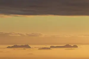 Ilulissat: 80200179 Icebergs - at sunset Ilulissat Icefjord