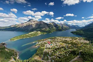 Waterton: 80200197 View from Bear's Hump to Waterton Waterton