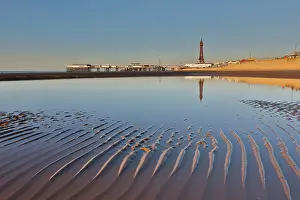 Ripples: 80200511 Blackpool Beach - and tower Lancashire