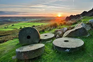 Derbyshire: 80200737 Stanage Edge Millstones Peak District