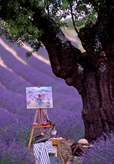 Frederic Rolland: 80201368 Artist - equipment and painting on easel
