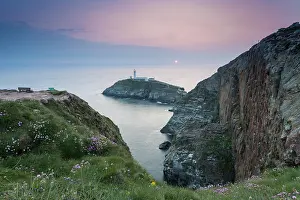 Jake Stephen: 80201392 Seascape - South Stack Lighthouse at sunset