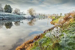 Jake Stephen: 80201430 River Severn - with frost covered reflections