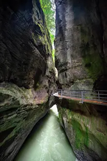 Plank: Aare Gorge at Haslital valley or Hasli Valley, Berner