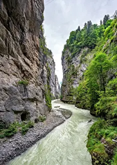 Bern: Aare Gorge at Haslital valley or Hasli Valley, Berner