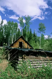 Keeper: Abandoned hut of a forest keeper on river Negustyah
