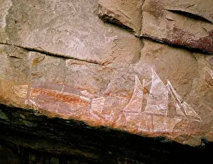 Recent: Aboriginal Rock Paintings: X-ray style of fish