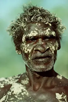Peoples: Aborigine Man - Close Up Of Face