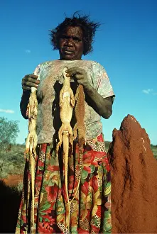 Carcass: Aborigine Woman - with Gould's Goanna / Gould's