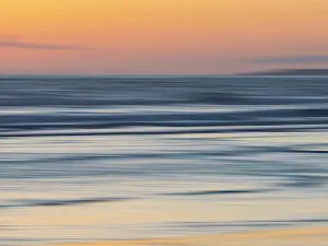Blur: Abstract blur of sunset sea and beach