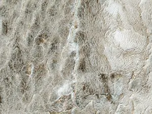 Salt Patterns: Abstract patterns of saline deposits at the salt works of Walvis Bay