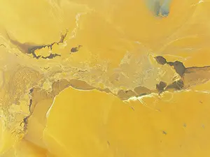 Pollution: Abstract patterns in a waste pond in the mineral-rich area of the Rio Tinto mines