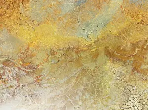 Pollution: Abstract patterns in a waste pond in the mineral-rich area of the Rio Tinto mines