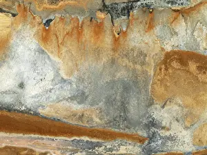 Salt Pan: Abstract saline patterns at the edge of the Walvis Bay salt works