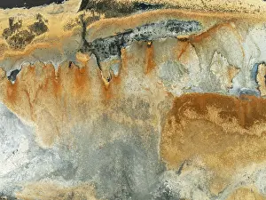 Salt Pan: Abstract saline patterns at the edge of the Walvis Bay salt works
