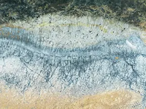 Salt Pan: Abstract saline patterns at the edge of the Walvis Bay salt works