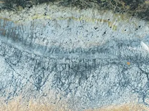 Salt Pan: Abstract saline patterns at the edge of the Walvis Bay salt works