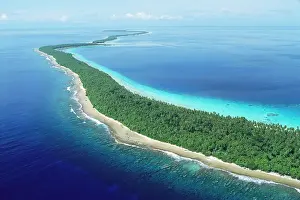 Atolls: Aerial - Ant Atoll southwest of Pohnpei, Micronesia