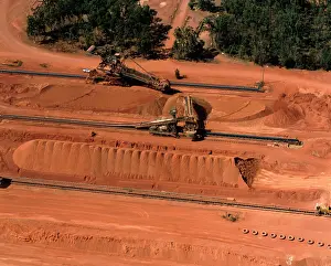 Aluminium: Aerial - Bauxite mining used in aluminium manufacture