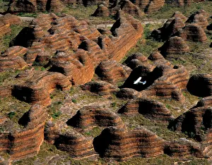 Bungle: Aerial - Bungle Bungle Range & plane Sandstone range