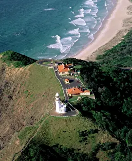 Byron: Aerial - Byron Bay lighthouse from the air