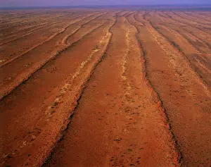 Corridors: Aerial - Desert - parallel longitudinal sand dunes