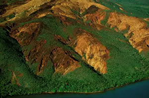 Aerial - Eroded slopes