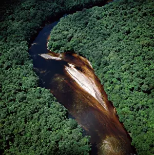 Spits: Aerial image of Guyana, South America
