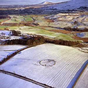 Keswick: Aerial image of North-West England, UK: Castlerigg