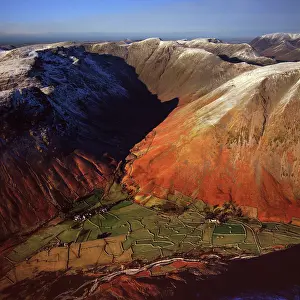 Smallest: Aerial image of North-West England, UK: Wasdale