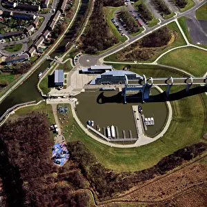 Canals: Aerial image of Scotland, UK