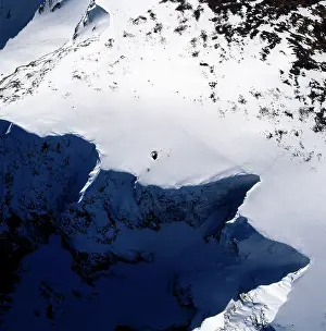 Beinn: Aerial image of Scotland, UK: Summit of Ben Nevis