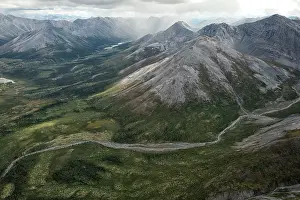 Peter Mather: Aerial image of a wildernesss watershed (long standing